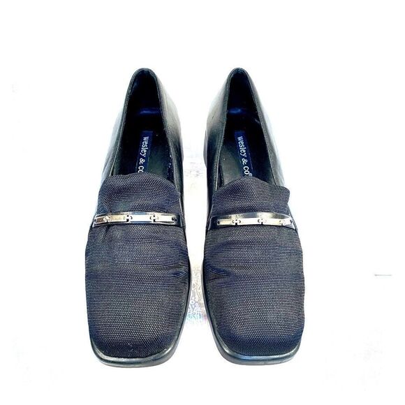 BLACK WESLEY & COMPANY LOAFER 1.5” HEEL SIZE 8 - Picture 1 of 5